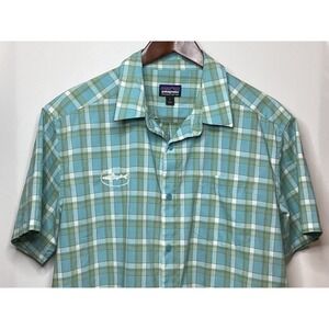 Patagonia Organic Cotton Short Sleeve Button-Up‎ Plaid Shirt - Large